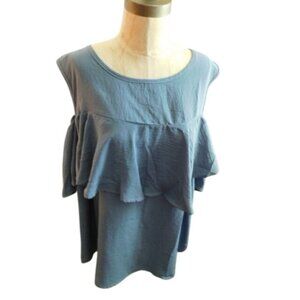 Janette Plus Size 3X Plus Size Cold Shoulder Scoop Neck Top Blouse NEW